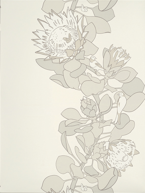 Обои Paint and Paper Library Tresco Protea Trail Slate 0393PTSLATE